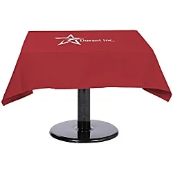 Hemmed Poly/Cotton Table Throw - Square