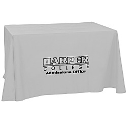 Hemmed Open-Back Poly/Cotton Table Throw - 4'