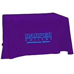 Hemmed Open-Back Poly/Cotton Table Throw - 4'