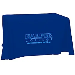 Hemmed Open-Back Poly/Cotton Table Throw - 4'