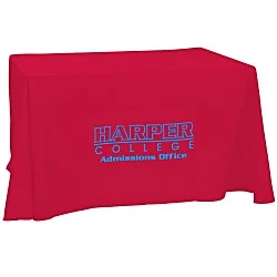 Hemmed Open-Back Poly/Cotton Table Throw - 4'