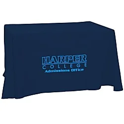 Hemmed Open-Back Poly/Cotton Table Throw - 4'