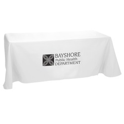 Hemmed Open-Back Poly/Cotton Table Throw - 6'