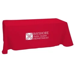 Hemmed Open-Back Poly/Cotton Table Throw - 6'
