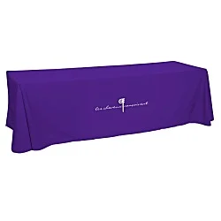 Hemmed Open-Back Poly/Cotton Table Throw - 8'