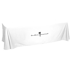 Hemmed Open-Back Poly/Cotton Table Throw - 8'