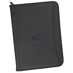 Zippered Vinyl Portfolio - Debossed - 24 hr