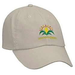 Cotton Washed Cap - Solid - Embroidered