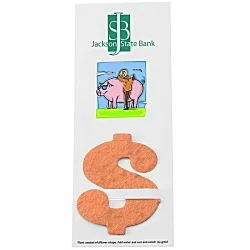 Plant-A-Shape Flower Seed Bookmark - Dollar Sign