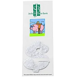 Plant-A-Shape Flower Seed Bookmark - Dollar Sign