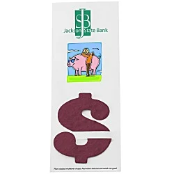 Plant-A-Shape Flower Seed Bookmark - Dollar Sign