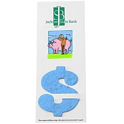 Plant-A-Shape Flower Seed Bookmark - Dollar Sign