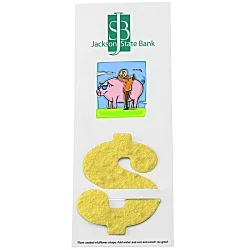 Plant-A-Shape Flower Seed Bookmark - Dollar Sign