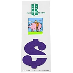 Plant-A-Shape Flower Seed Bookmark - Dollar Sign