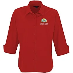Easy Care 3/4 Sleeve Stretch Poplin Blouse - Ladies'