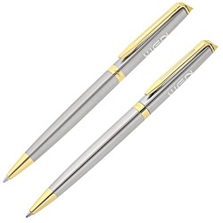 Waterman Hemisphere Twist Metal Pen - Stainless Steel