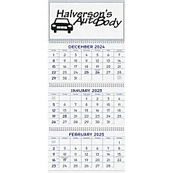 Commercial 14-Month Wall Calendar with 3-Month View
