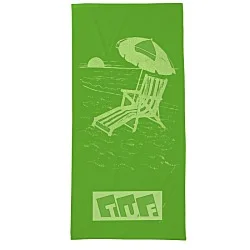 Tone on Tone Stock Art Towel - Chair with Umbrella