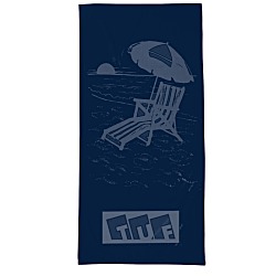 Tone on Tone Stock Art Towel - Chair with Umbrella