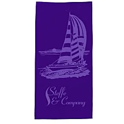 Tone on Tone Stock Art Towel - Sailboat