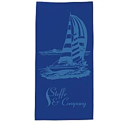 Tone on Tone Stock Art Towel - Sailboat