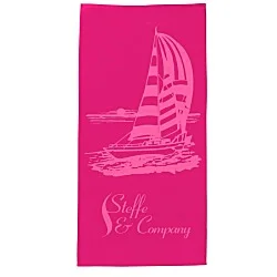 Tone on Tone Stock Art Towel - Sailboat