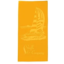 Tone on Tone Stock Art Towel - Sailboat
