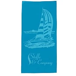 Tone on Tone Stock Art Towel - Sailboat