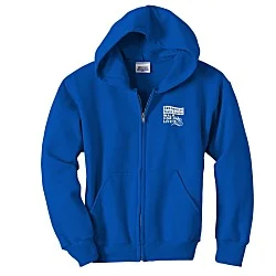 Hanes ComfortBlend Full-Zip Sweatshirt - Youth - Screen