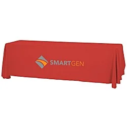 Serged Open-Back Table Throw with Pocket - 8'