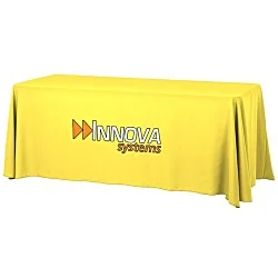 Serged Open-Back Table Throw with Pocket - 6'