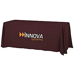 Serged Open-Back Table Throw with Pocket - 6'
