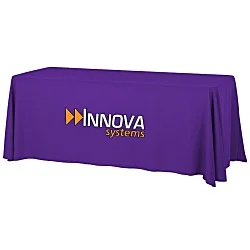 Serged Open-Back Table Throw with Pocket - 6'