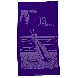 Tone on Tone Stock Art Towel - Message in a Bottle
