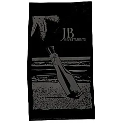 Tone on Tone Stock Art Towel - Message in a Bottle