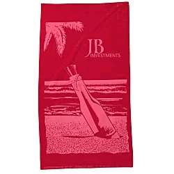 Tone on Tone Stock Art Towel - Message in a Bottle