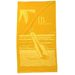 Tone on Tone Stock Art Towel - Message in a Bottle