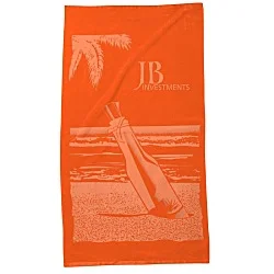 Tone on Tone Stock Art Towel - Message in a Bottle