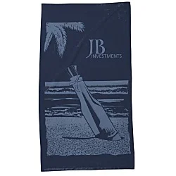 Tone on Tone Stock Art Towel - Message in a Bottle