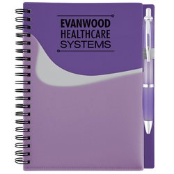 New Wave Pocket Notebook with Ballpoint Pen