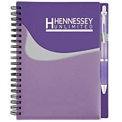 New Wave Pocket Notebook with Ballpoint Pen