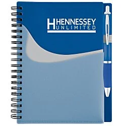 New Wave Pocket Notebook with Ballpoint Pen