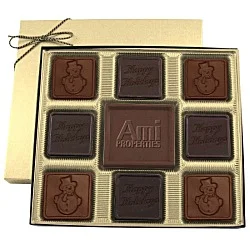Centerpiece Chocolates - 6 oz. - Happy Holidays & Snowman