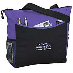 Two-Tone Tote Bag - Embroidered