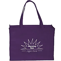 Gusseted Polypropylene Tote - 12" x 16" - 24 hr