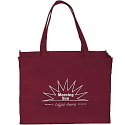 Gusseted Polypropylene Tote - 12" x 16" - 24 hr