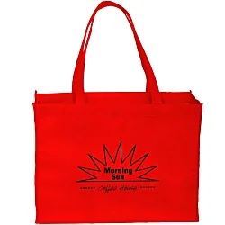 Gusseted Polypropylene Tote - 12" x 16" - 24 hr