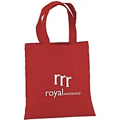 Cotton Sheeting Colored Economy Tote - 9-1/2" x 9"