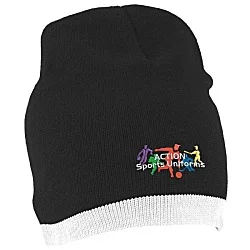 Knit Beanie with Stripe
