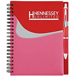 New Wave Pocket Notebook with Ballpoint Pen - 24 hr